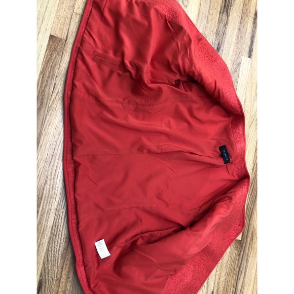 Talbots Women's Orange Boucle Ladies Collarless Wool Blend Jacket Gold Buttons - Picture 11 of 11